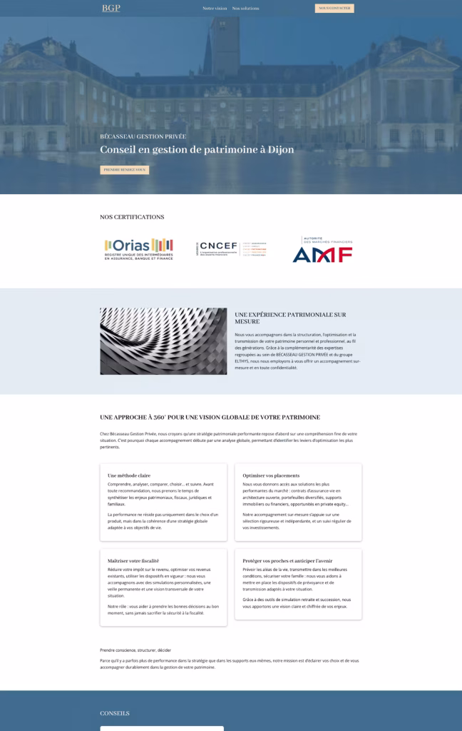 Bécasseau gestion privée